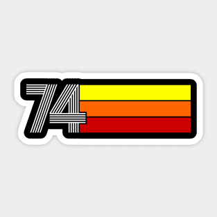 Retro 1974 Styleuniversal Sticker